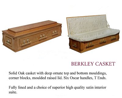 Berkley solid oak coffin