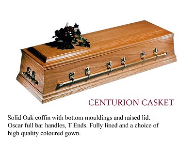 Centurion solid oak coffin